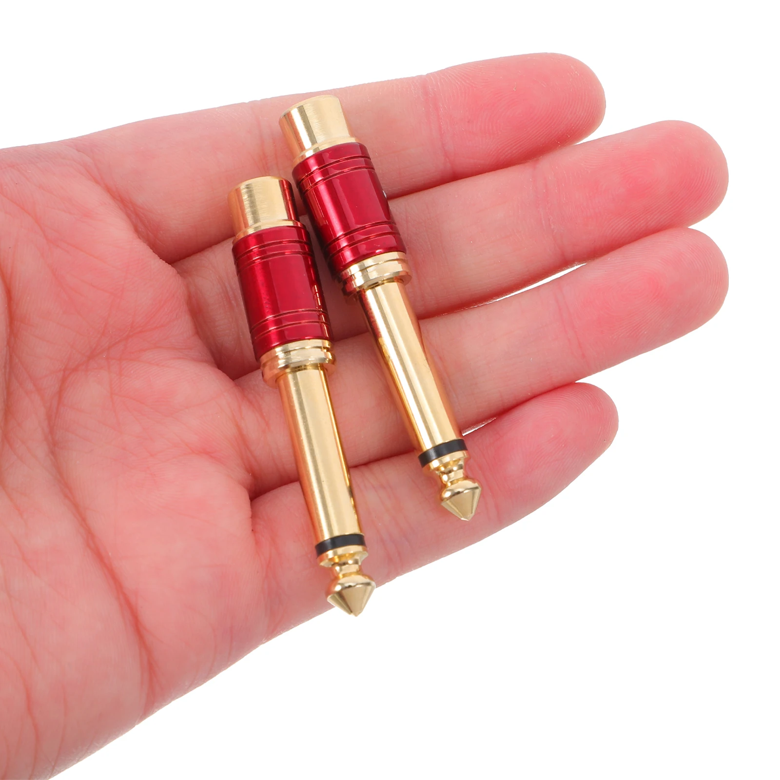 2pcs Audio Adapter to 6.35mm Male Female Connector 24K Gold Plated Red Sound Professional Use for Theater
2pcs Audio Adapter to 6.35mm Male Female Connector 24K Gold Plated Red Sound Professional Use for Theater