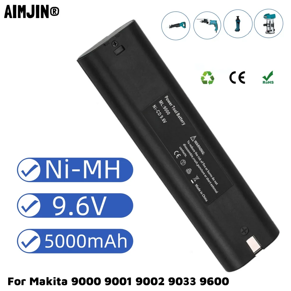 New 100% For makita 9.6V 5000mAh Ni-MH Rechargeable Replacement Battery 9000 9001 9002 9033 9600 Power Tools battery
New 100% For makita 9.6V 5000mAh Ni-MH Rechargeable Replacement Battery 9000 9001 9002 9033 9600 Power Tools battery