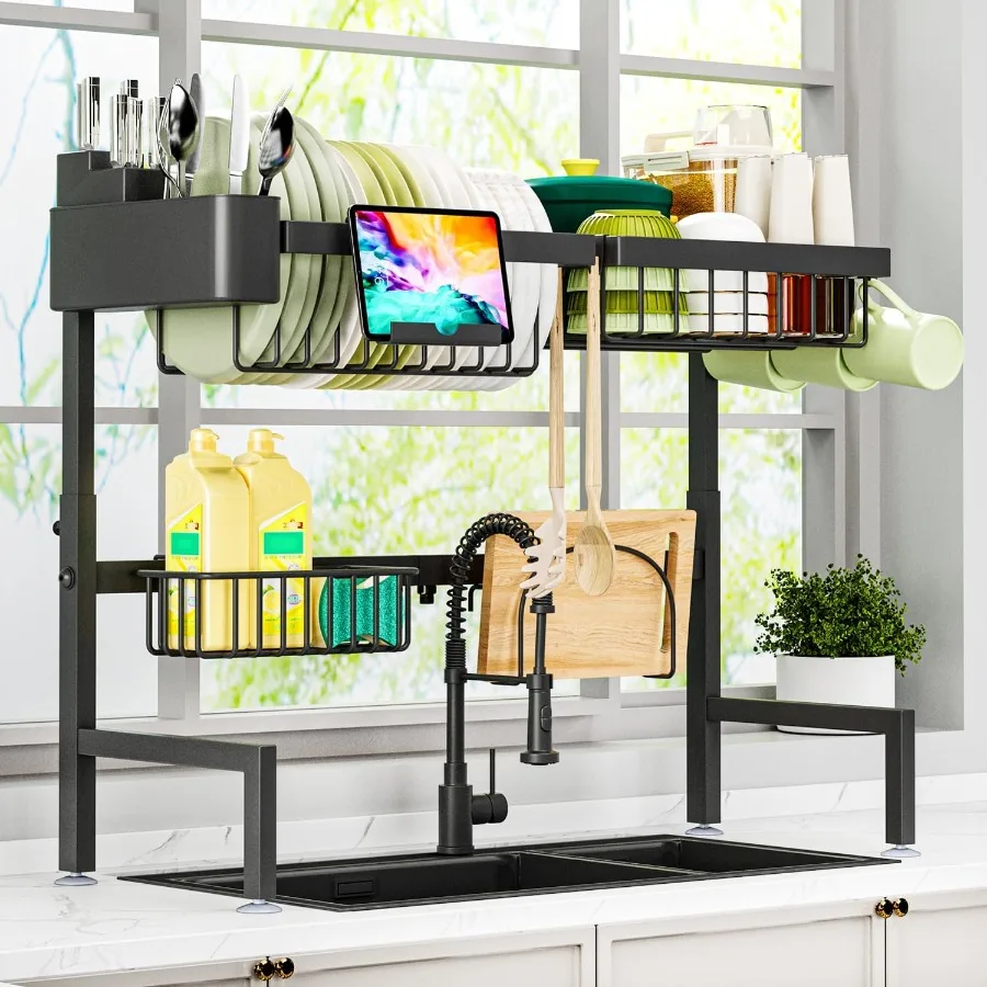 Over The Sink Dish Drying Rack Expandable Height and Length22.6 34 L SnapOn Design 2 Tier Large Dish Rack
Over The Sink Dish Drying Rack Expandable Height and Length22.6 34 L SnapOn Design 2 Tier Large Dish Rack