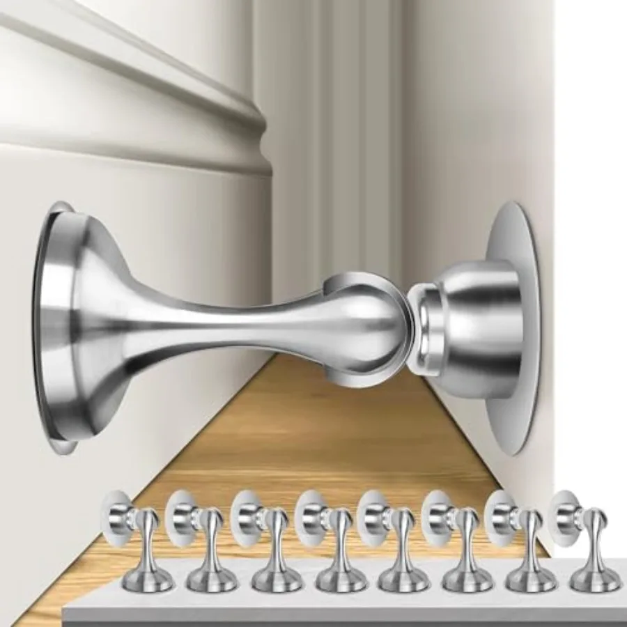Magnetic Door Stoppers, Stainless Steel Door Stops for Wall and Floor Mounting, Door Holder Keep Door Open, No Drilling Door St
Magnetic Door Stoppers, Stainless Steel Door Stops for Wall and Floor Mounting, Door Holder Keep Door Open, No Drilling Door St
