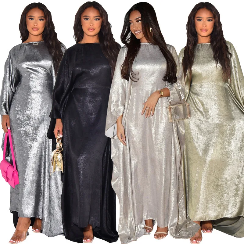 Mq117 Long Robe for Wearing Outside 2025 Summer Modest Muslim Fashion Hot Silver Soft Abaya Dress Dubai Luxury Islam Elegant
Mq117 Long Robe for Wearing Outside 2025 Summer Modest Muslim Fashion Hot Silver Soft Abaya Dress Dubai Luxury Islam Elegant