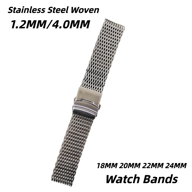 1PCS Stainless Steel Milanese Watch Band 1.2mm Woven Watch Straps Silver Color Fits Wrist Sizes 18MM 20MM 22MM 24MM
1PCS Stainless Steel Milanese Watch Band 1.2mm Woven Watch Straps Silver Color Fits Wrist Sizes 18MM 20MM 22MM 24MM