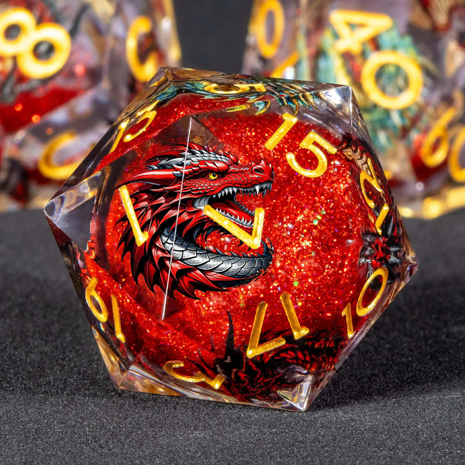 7PCS Resin Dice Set Liquid Core Dice Set For Dungeon and Dragon Role Playing Games Polyhedral Dice Board Gaming
7PCS Resin Dice Set Liquid Core Dice Set For Dungeon and Dragon Role Playing Games Polyhedral Dice Board Gaming