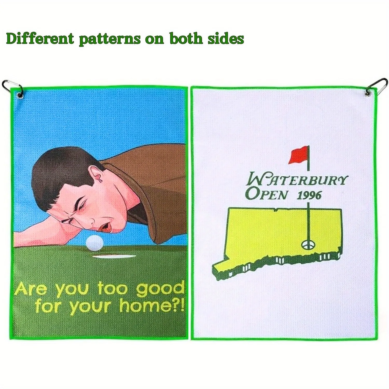Funny Golf Towel Premium Microfiber with Clip Holder for GolfBags HappyGilmore Double sided Different Patterns Design GolfTowel
Funny Golf Towel Premium Microfiber with Clip Holder for GolfBags HappyGilmore Double sided Different Patterns Design GolfTowel