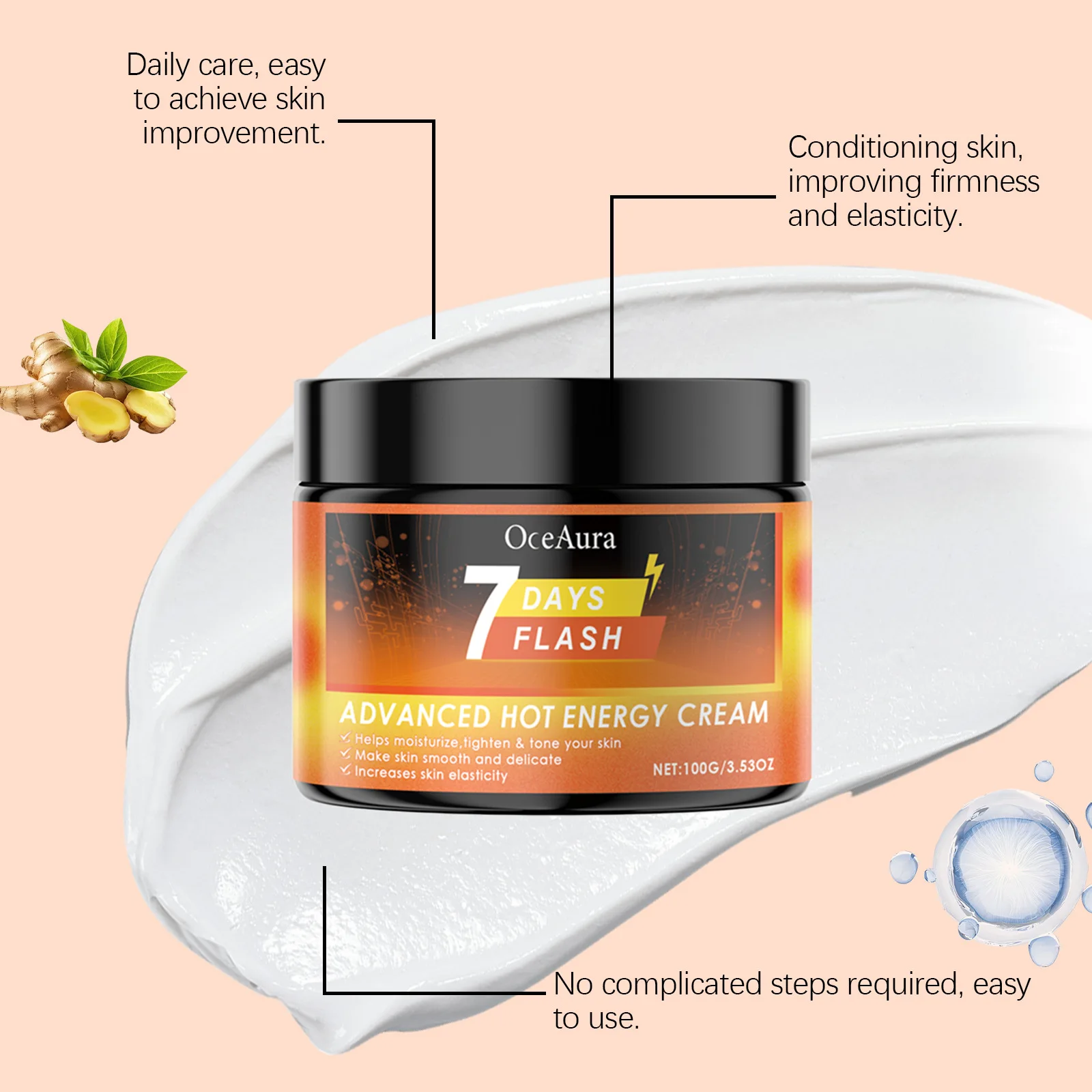 Ginger Perspiration Firming Cream Detoxify Health Fat Burning Lose Weight Sweat S-Shaped Hourglass Slim Sexy Strong Figure Cream
Ginger Perspiration Firming Cream Detoxify Health Fat Burning Lose Weight Sweat S-Shaped Hourglass Slim Sexy Strong Figure Cream