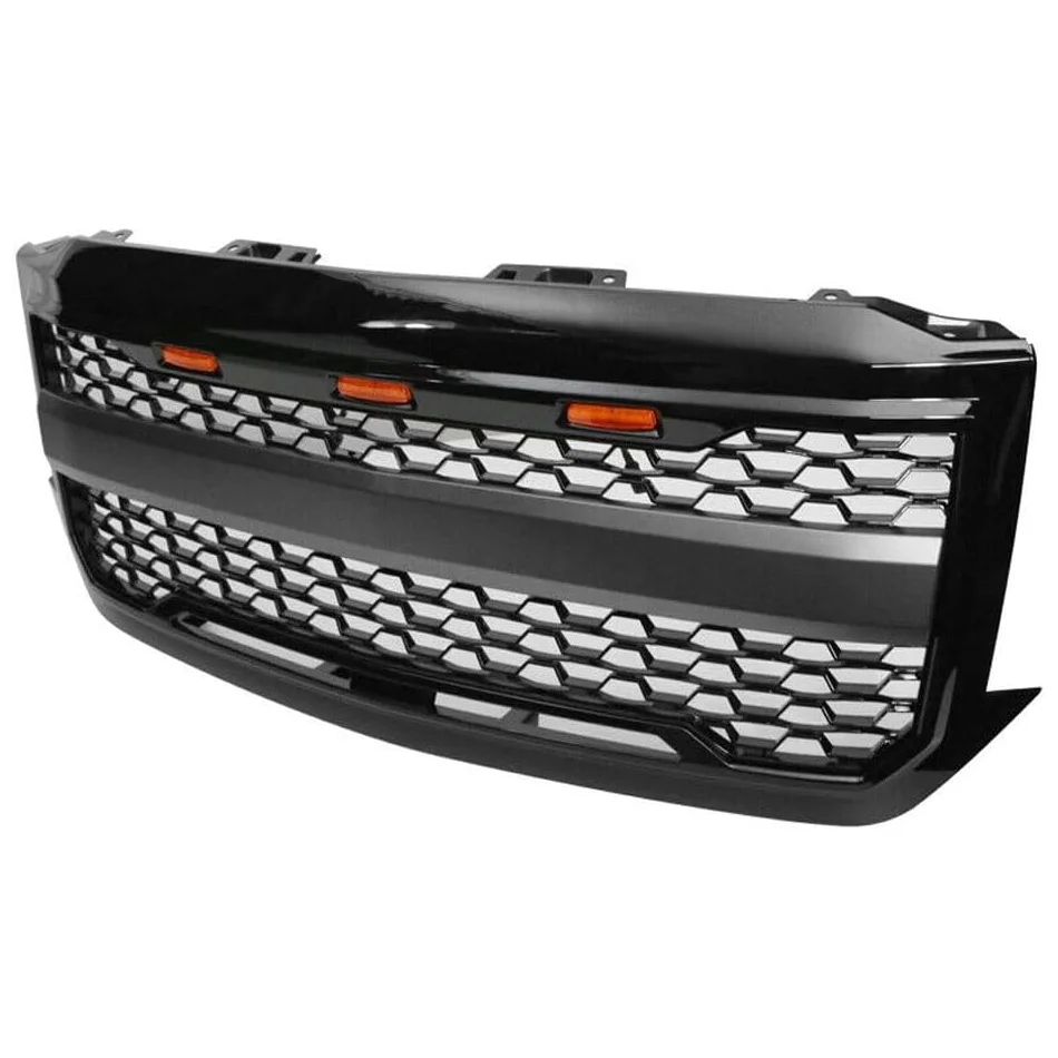 lowest price car accessories With small yellow light with aluminum alloy side light front grille for Silverado 07-13 
lowest price car accessories With small yellow light with aluminum alloy side light front grille for Silverado 07-13