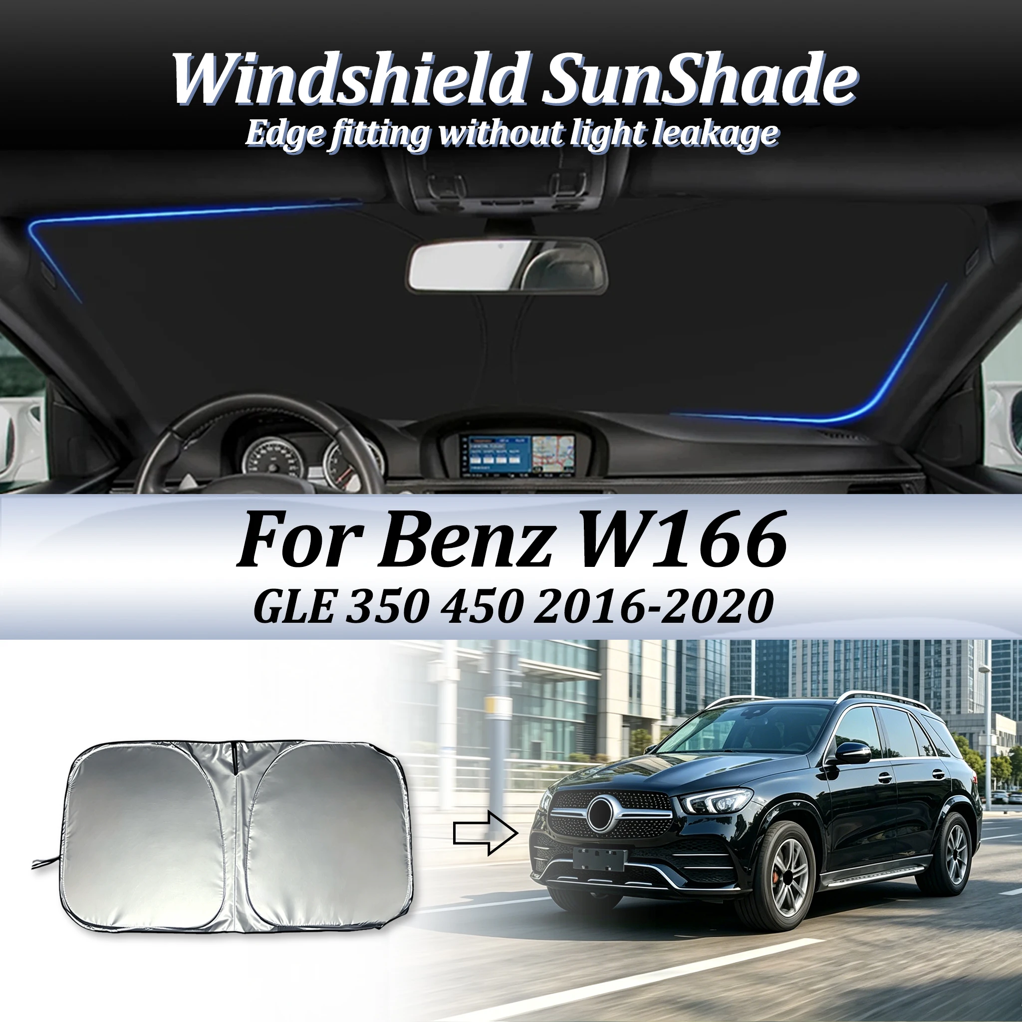 Car Windshield SunShade Auto Accessories Sun Shade Visor Cover Foldable Anti-UV For Mercedes Benz W166 GLE 350 450 2016-2020
Car Windshield SunShade Auto Accessories Sun Shade Visor Cover Foldable Anti-UV For Mercedes Benz W166 GLE 350 450 2016-2020