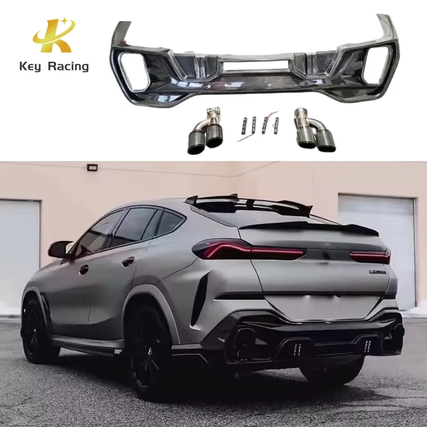 X6 G06 Задний диффузор из углеродного волокна в стиле LD Диффузор заднего бампера с наконечниками для BMW X6 G06 X6M F96 Аксессуары
X6 G06 Задний диффузор из углеродного волокна в стиле LD Диффузор заднего бампера с наконечниками для BMW X6 G06 X6M F96 Аксессуары