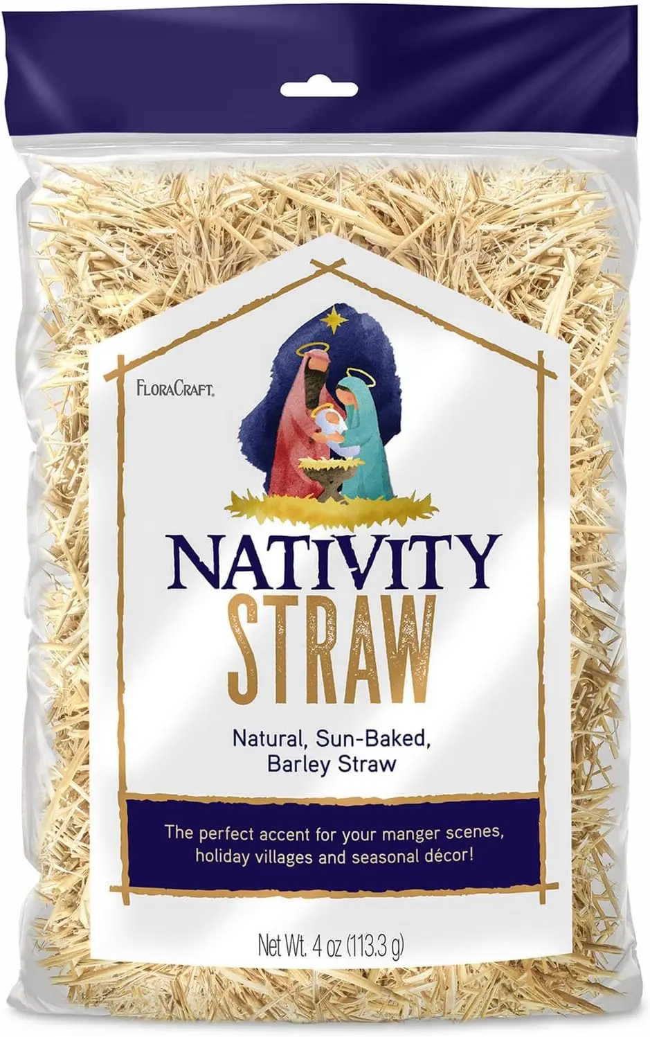 Natural Nativity Straw 4oz Bag - Golden Barley for Decor, Plants & Events
Natural Nativity Straw 4oz Bag - Golden Barley for Decor, Plants & Events