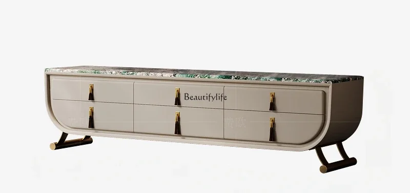 Light luxury TV cabinet large flat-floor villa Italian high-grade marble floor cabinet
Light luxury TV cabinet large flat-floor villa Italian high-grade marble floor cabinet