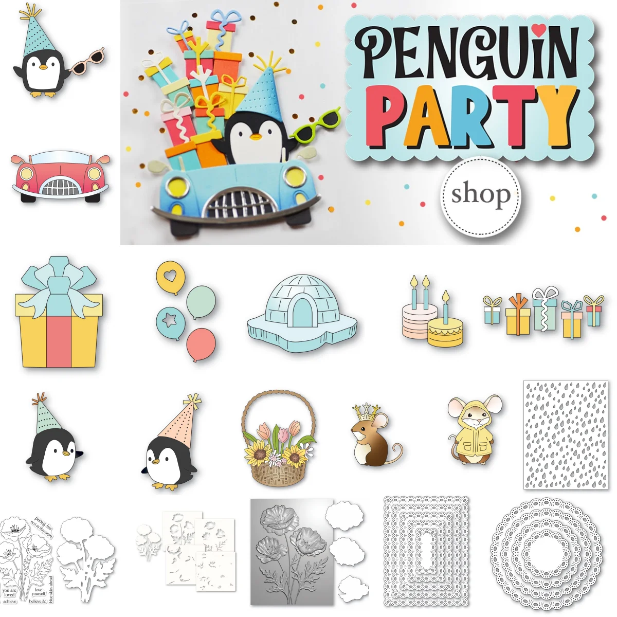 Spring 2026 Flower Basket Bouquet Igloo Penguin Metal Cutting Dies Clear Stamps Stencil Hot Foil For DIY Scrapbook Template
Spring 2026 Flower Basket Bouquet Igloo Penguin Metal Cutting Dies Clear Stamps Stencil Hot Foil For DIY Scrapbook Template