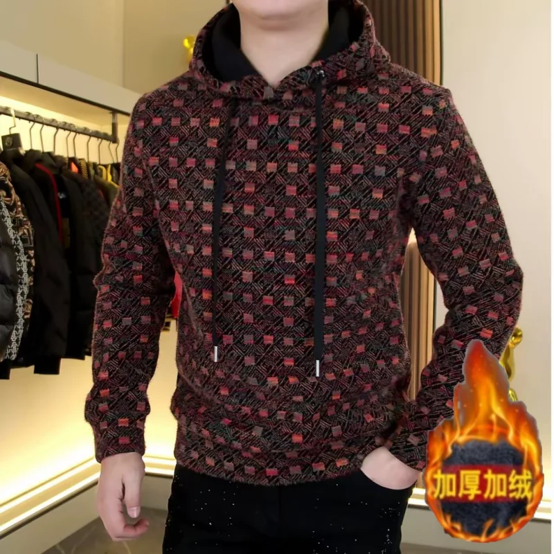 2025 Winter Thick Warm Hooded Sweatshirt Men Long Sleeve Pullover Casual Social Sweatshirts Streetwear Hip Hop Pullover
2025 Winter Thick Warm Hooded Sweatshirt Men Long Sleeve Pullover Casual Social Sweatshirts Streetwear Hip Hop Pullover
