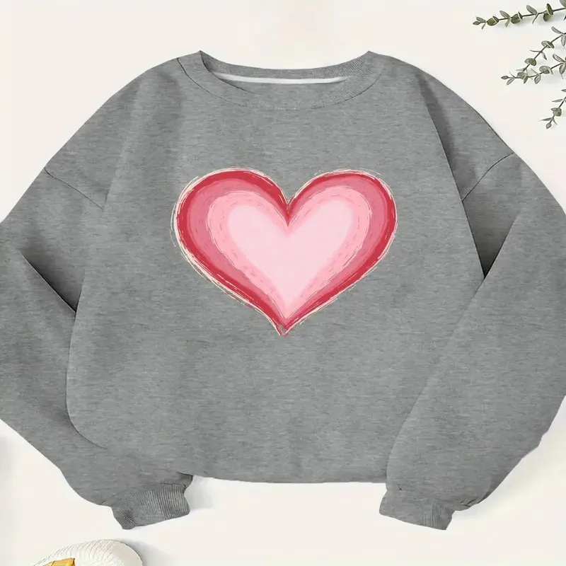 Winter Fall Women Plus Size Clothes Female Sweatshirt Pink Heart Brushstroke Effect Graphic Fashionable Long Sleeve Streetwear
Winter Fall Women Plus Size Clothes Female Sweatshirt Pink Heart Brushstroke Effect Graphic Fashionable Long Sleeve Streetwear