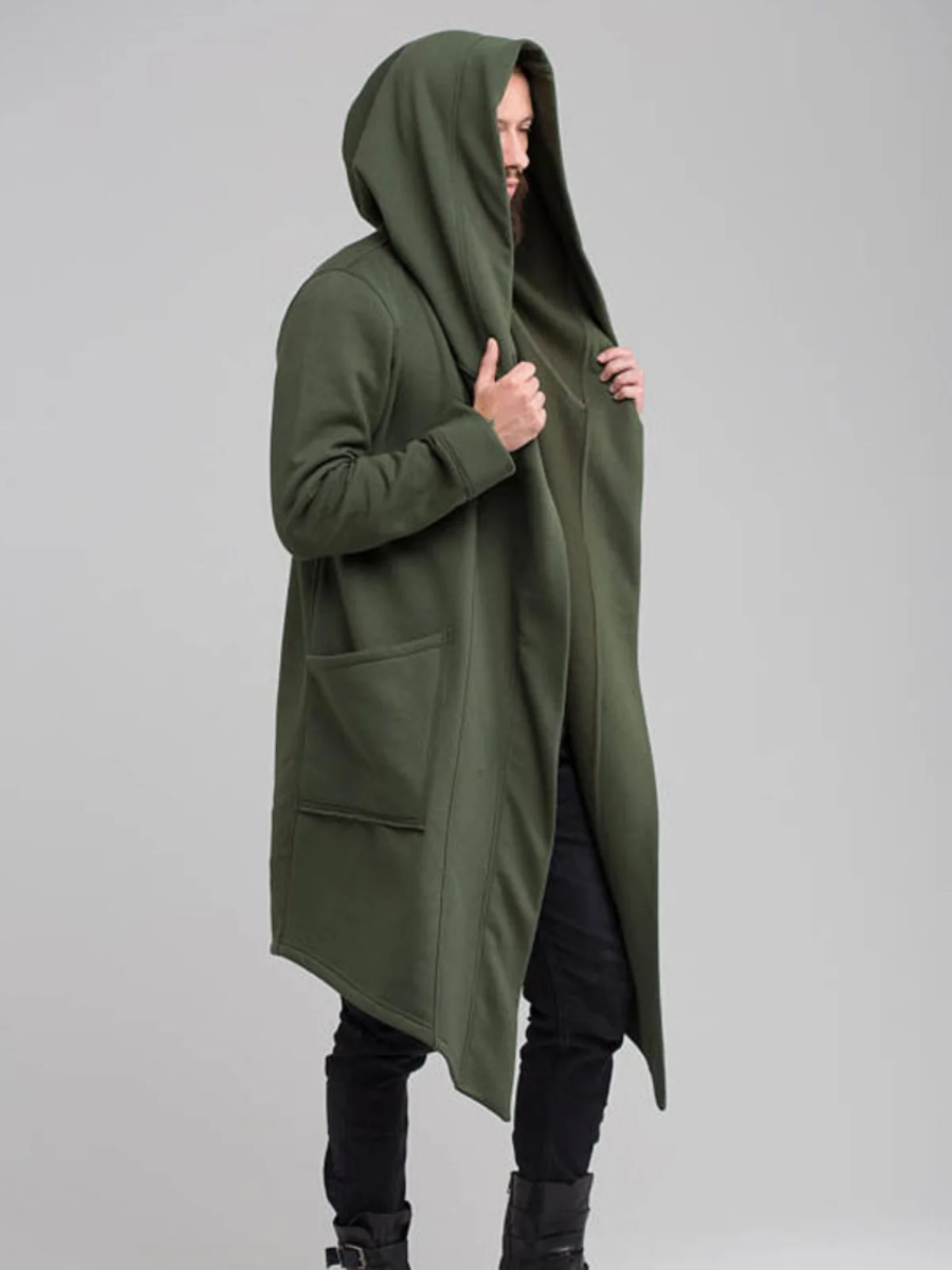 Men's Hooded Cardigan Loose Jaet Pure Color Open-irt Sle Autumn Outerwear Breathable Youth Faion Long Sve Zipper
Men's Hooded Cardigan Loose Jaet Pure Color Open-irt Sle Autumn Outerwear Breathable Youth Faion Long Sve Zipper