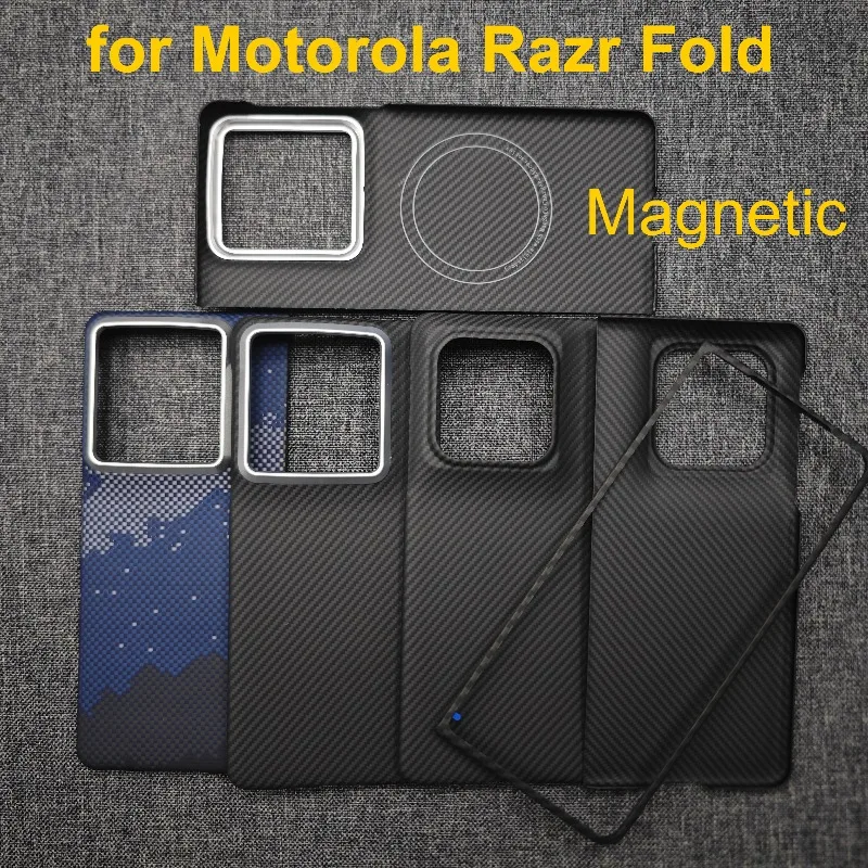 Real Carbon Aramid Fiber Magnetic Case for Motorola Razr Fold Protective Case Smartphone Folding Screen Ultra-thin Phone Cover
Real Carbon Aramid Fiber Magnetic Case for Motorola Razr Fold Protective Case Smartphone Folding Screen Ultra-thin Phone Cover