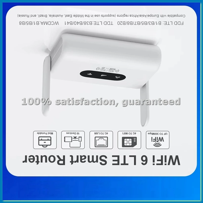 Маршрутизатор WiFi6, маршрутизатор 4G LTE, модем 300 Мбит/с, портативный маршрутизатор 4G WiFi, совместимый с SIM-картами 5G без контракта, вилка стандарта США
Маршрутизатор WiFi6, маршрутизатор 4G LTE, модем 300 Мбит/с, портативный маршрутизатор 4G WiFi, совместимый с SIM-картами 5G без контракта, вилка стандарта США