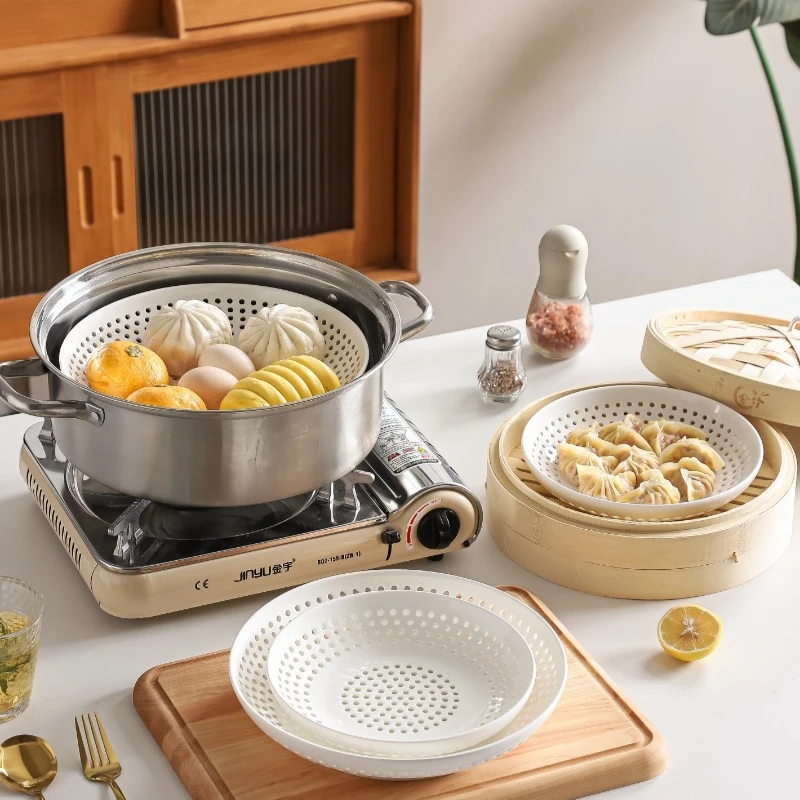 Ceramic High-temperature Resistant Hollow Drainage Tray, White Circular Ceramic Porous Steamer, Creative Kitchen Utensil
Ceramic High-temperature Resistant Hollow Drainage Tray, White Circular Ceramic Porous Steamer, Creative Kitchen Utensil