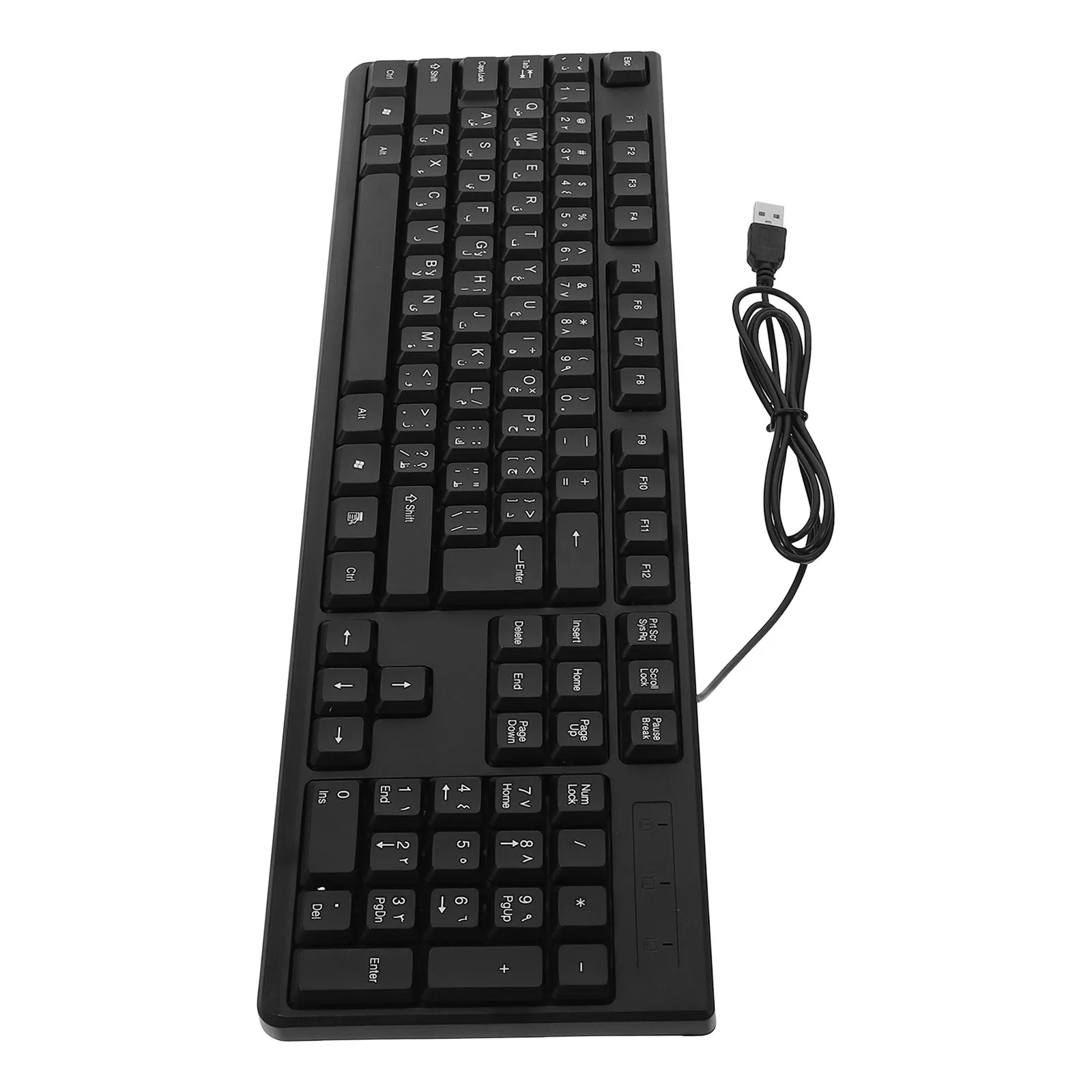 Gaming USB Wired Arabic Keyboard Full Size Ergonomic Desktop Computer Keyboard for Work Office Gaming Computer Keyboards
Gaming USB Wired Arabic Keyboard Full Size Ergonomic Desktop Computer Keyboard for Work Office Gaming Computer Keyboards