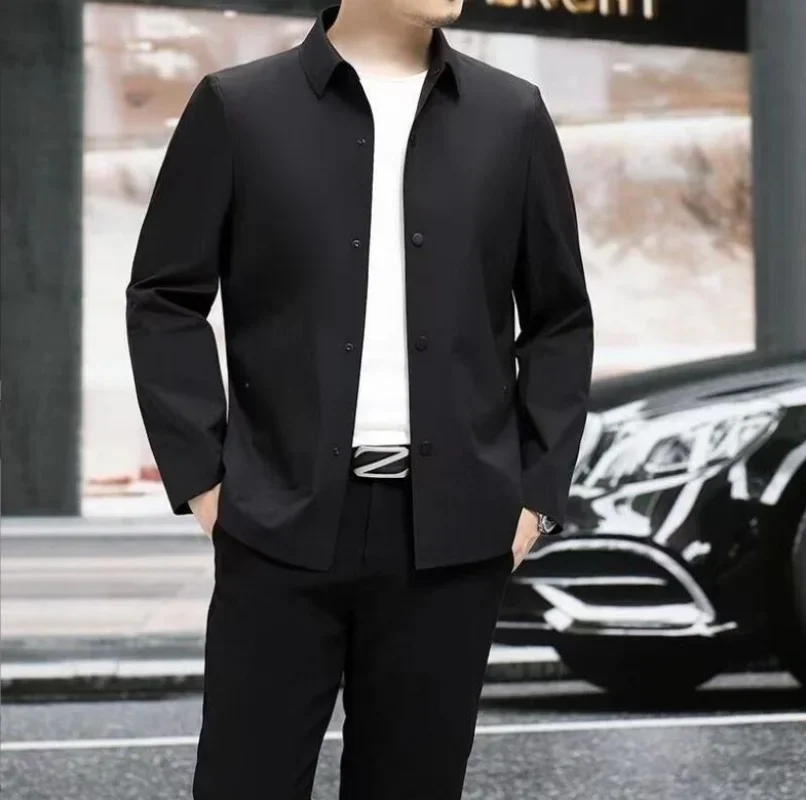 2023 Fashion Lapel Button Solid Color Casual Coats Men's Clothing 2023 Autumn New Korean Tops Long Sleeve Jackets Size M-4XL
2023 Fashion Lapel Button Solid Color Casual Coats Men's Clothing 2023 Autumn New Korean Tops Long Sleeve Jackets Size M-4XL