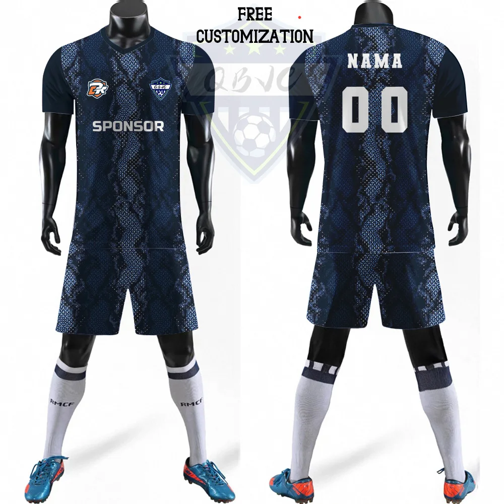Customizable men's and women's five-a-side football sportswear set, sports T-shirt and shorts set, snake pattern 3D printing 
Customizable men's and women's five-a-side football sportswear set, sports T-shirt and shorts set, snake pattern 3D printing