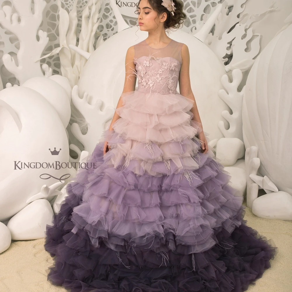 EVLAS Lovely Purple Tulle Tiered Puffy Flower Girl Dress 2023 Princess 3D Floral Applique Beads Kids First Communion Gown TFD089
EVLAS Lovely Purple Tulle Tiered Puffy Flower Girl Dress 2023 Princess 3D Floral Applique Beads Kids First Communion Gown TFD089