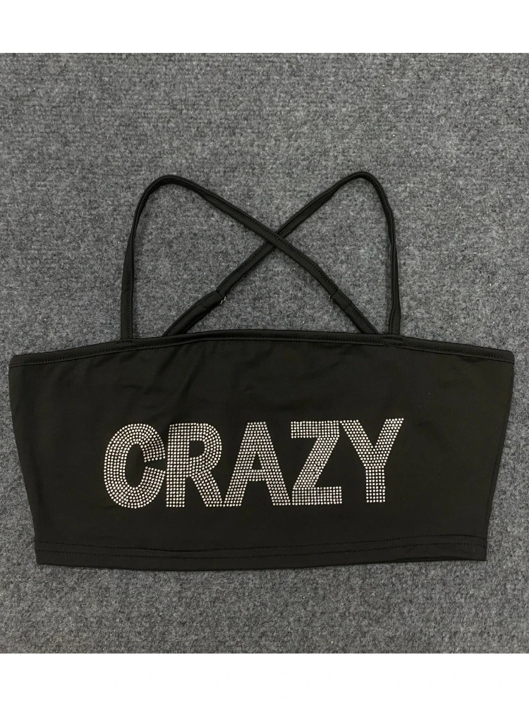 Spicy girl sexy small suspender letter hot diamond ultra short top personalized street backless summer women's clothing y2k
Spicy girl sexy small suspender letter hot diamond ultra short top personalized street backless summer women's clothing y2k