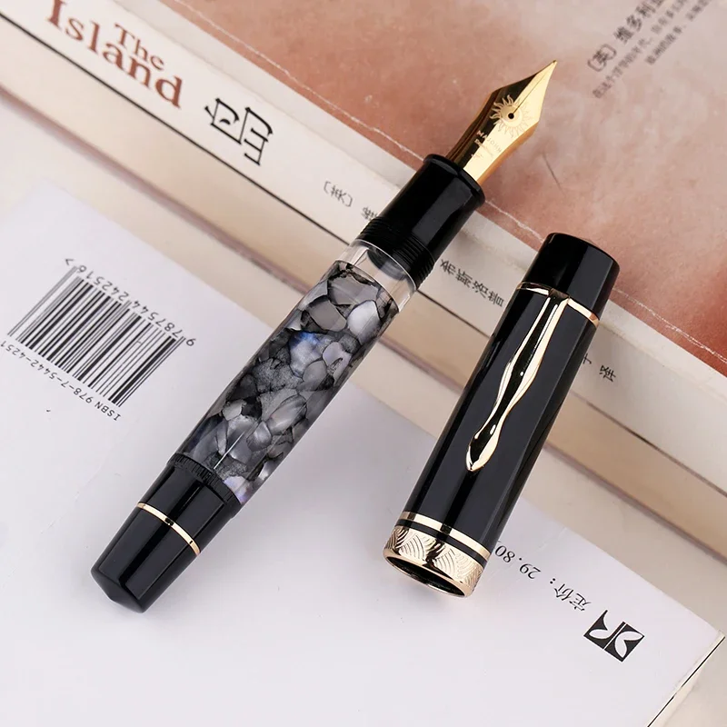 Перьевая ручка MAJOHN P139 из поршневой смолы # 6, # Перо EF/F/M 8, полностью латунная поршневая система, большая емкость, чернильная ручка для письма, подарочная ручка
Перьевая ручка MAJOHN P139 из поршневой смолы # 6, # Перо EF/F/M 8, полностью латунная поршневая система, большая емкость, чернильная ручка для письма, подарочная ручка