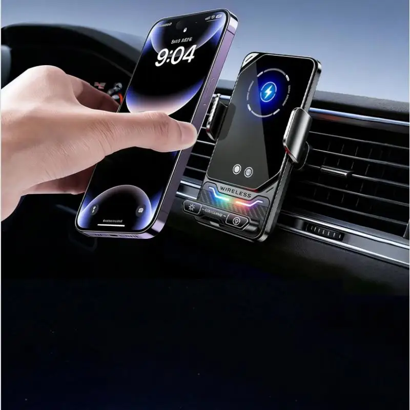 15W Universal Car Phone Wireless Charger Holder Auto-sensing RGB Light Mount For S26 / 17 16 15 14 13 12 11 Pro Max
15W Universal Car Phone Wireless Charger Holder Auto-sensing RGB Light Mount For S26 / 17 16 15 14 13 12 11 Pro Max