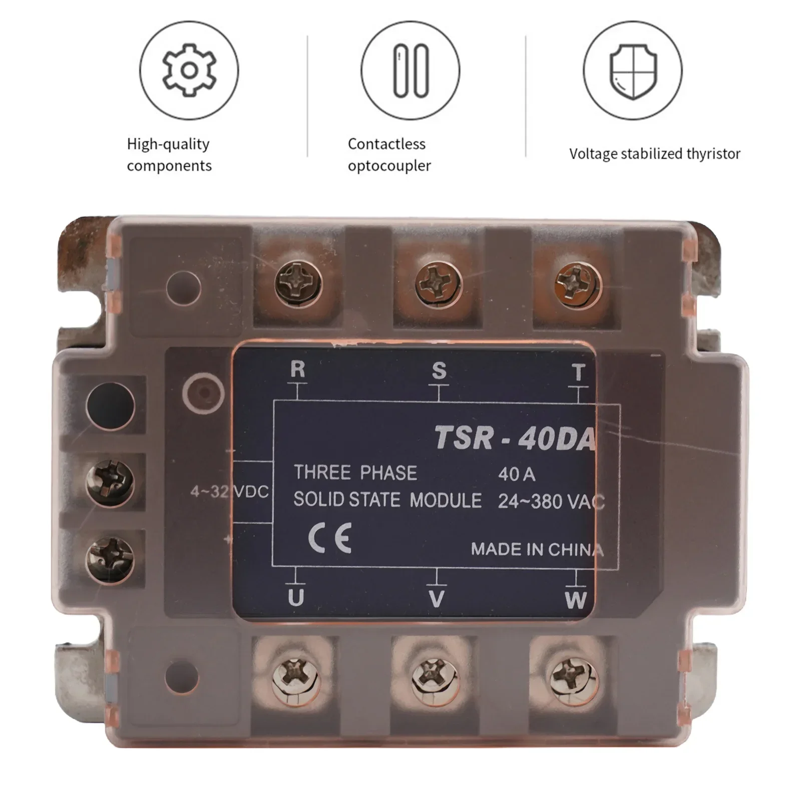 TSR-40DA State Relay State Relay DC Control AC High Temperature Pure Copper Terminal Three-phase Solid State Relay
TSR-40DA State Relay State Relay DC Control AC High Temperature Pure Copper Terminal Three-phase Solid State Relay