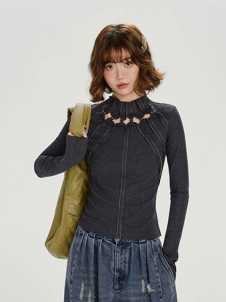 Уличная футболка с вырезами, женская осенняя футболка с длинным рукавом, облегающие укороченные футболки в стиле Харадзюку, женские винтажные топы Y2K, новинка
Уличная футболка с вырезами, женская осенняя футболка с длинным рукавом, облегающие укороченные футболки в стиле Харадзюку, женские винтажные топы Y2K, новинка