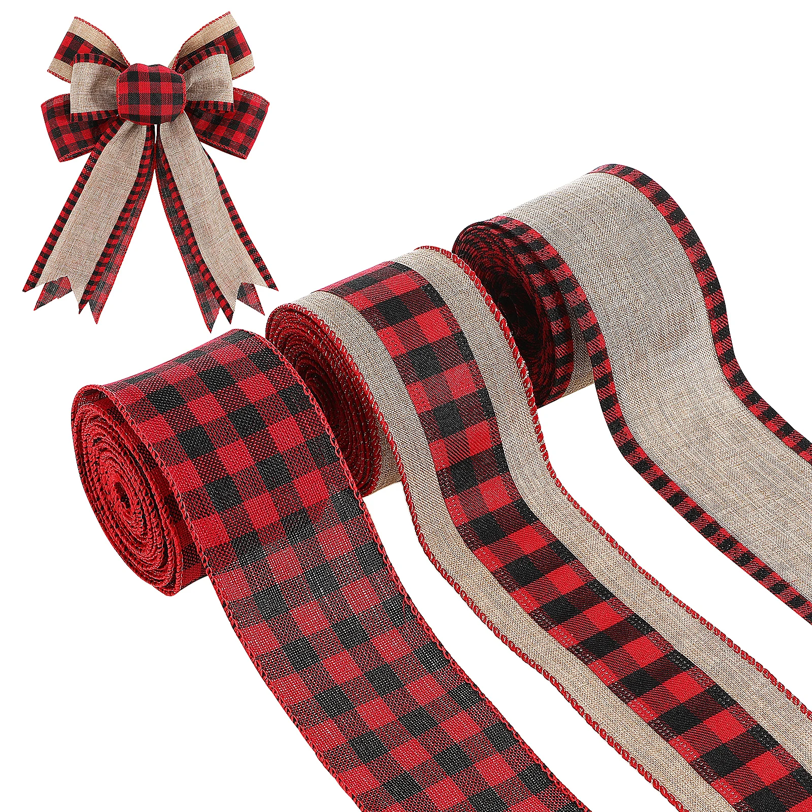 3 Rolls 6 3cm Buffalo Plaid Wreath Christmas Burlap Ribbon for Wreaths Bows Decor Wrapping Rustic Ribbon Packaging
3 Rolls 6 3cm Buffalo Plaid Wreath Christmas Burlap Ribbon for Wreaths Bows Decor Wrapping Rustic Ribbon Packaging