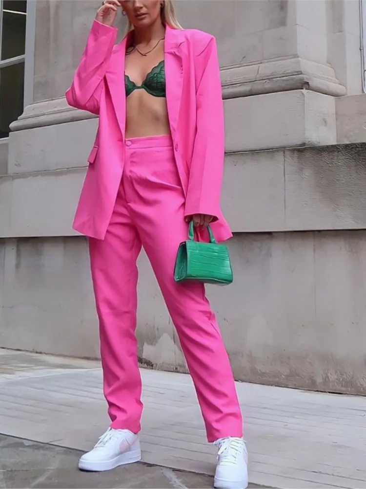 Spring Autumn Casual Solid Long Sleeve Blazer Suit Women Fashion New V-neck Top + Wide Leg Pant Two Piece Sets Office Lady Set
Spring Autumn Casual Solid Long Sleeve Blazer Suit Women Fashion New V-neck Top + Wide Leg Pant Two Piece Sets Office Lady Set