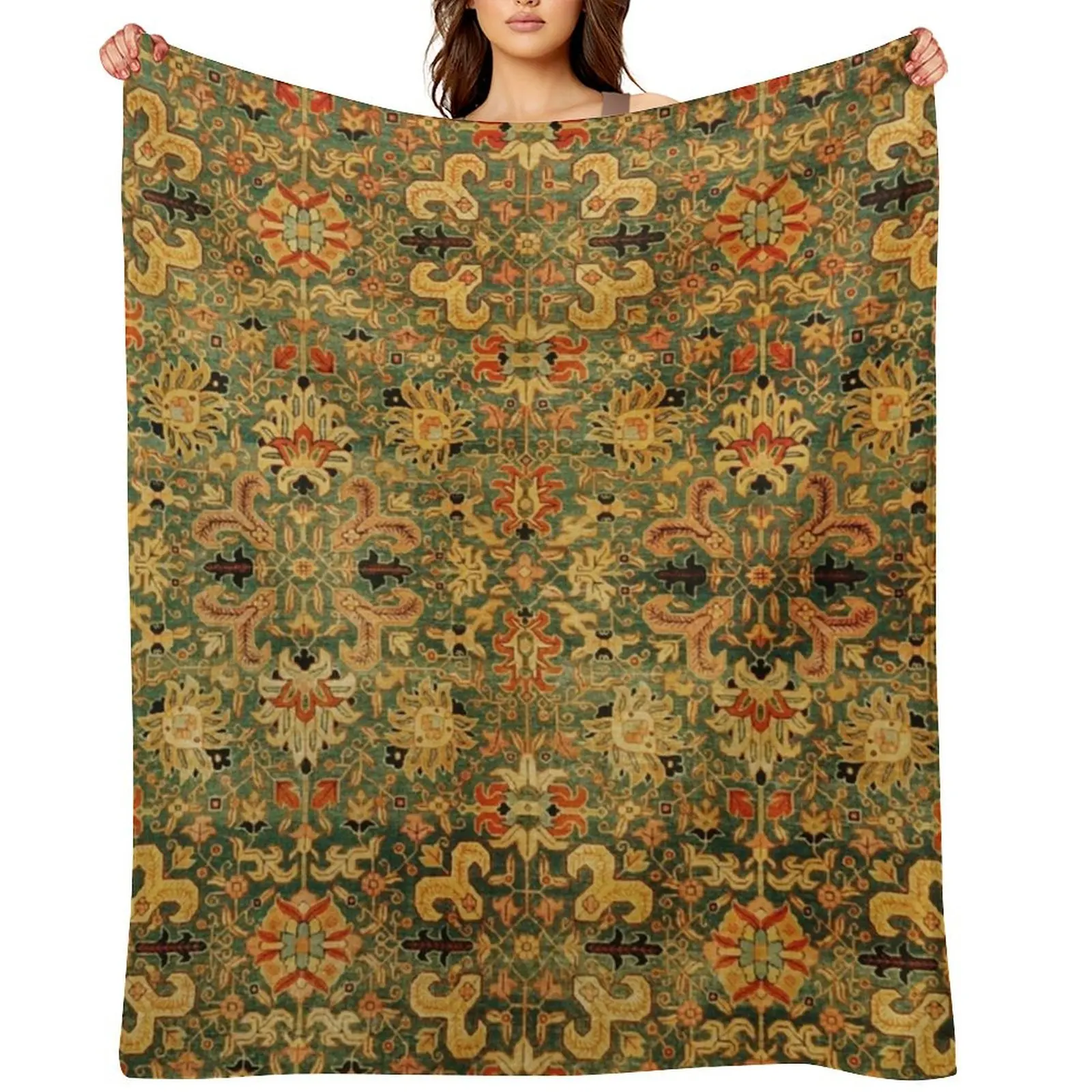 Tabriz Green Orange Rug Print Throw Blanket Luxury Thicken Fashion Sofas Thermals For Travel Luxury Throw Blankets
Tabriz Green Orange Rug Print Throw Blanket Luxury Thicken Fashion Sofas Thermals For Travel Luxury Throw Blankets