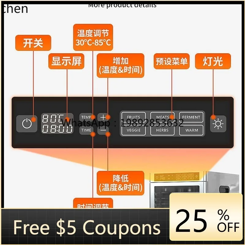 ABB Dried Fruit Snack Dehydrator Fruit Dryer Fruit and Vegetable Melting Bean Air Dryer
ABB Dried Fruit Snack Dehydrator Fruit Dryer Fruit and Vegetable Melting Bean Air Dryer