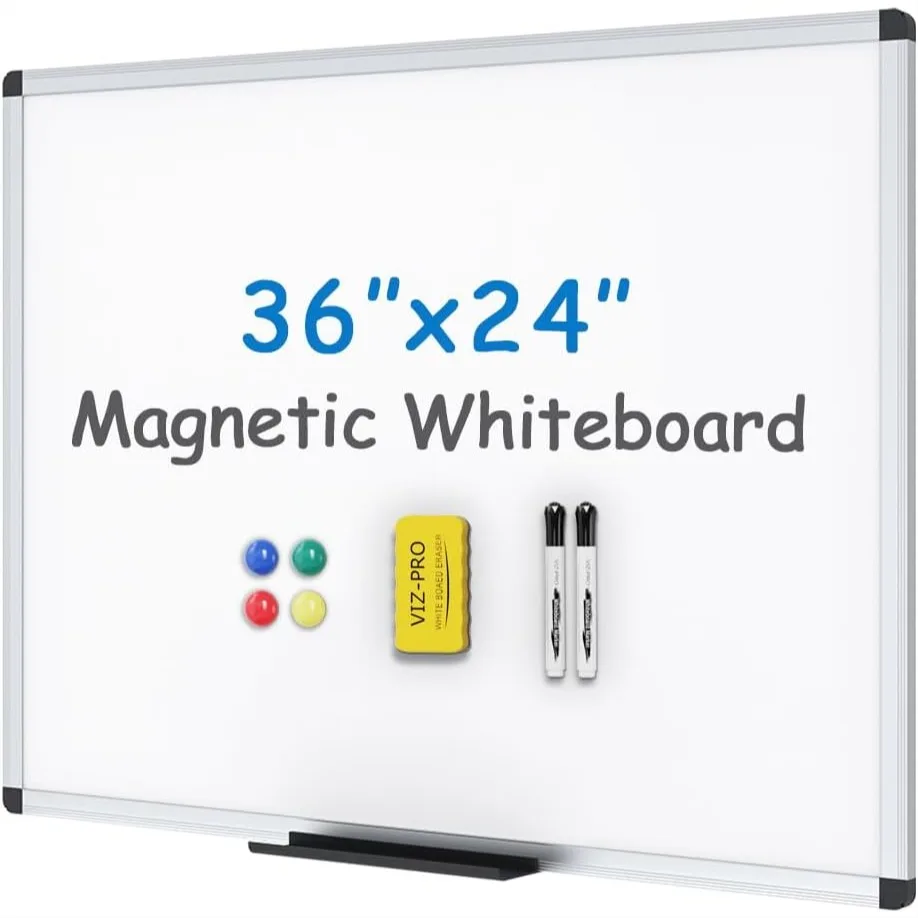 Magnetic Whiteboard 36x24 Inches with Eraser Markers Magnets for Home Office School
Magnetic Whiteboard 36x24 Inches with Eraser Markers Magnets for Home Office School