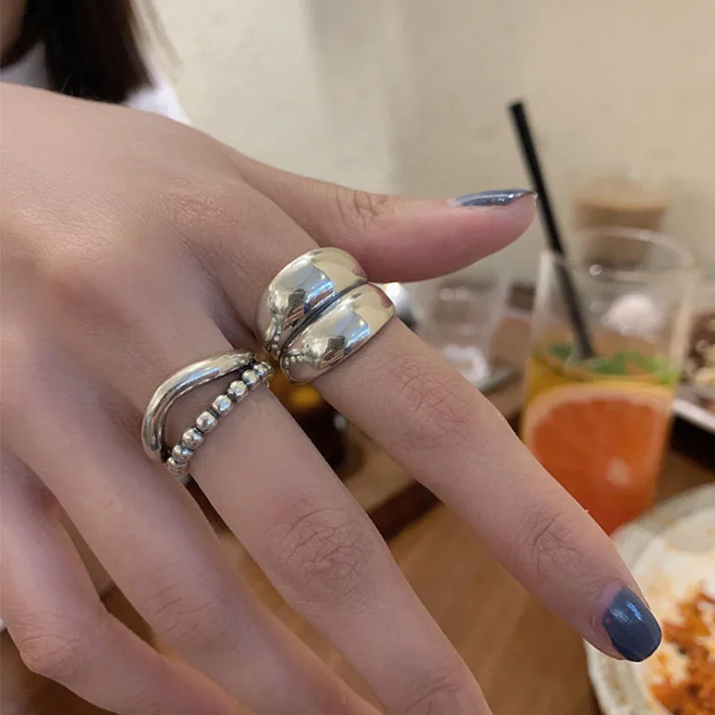 VENTFILLE 925 Sterling Silver Ring New Thick Simple Wave Thai Silver Solid Double-layer Rings Trendy Couple Women Gift Dropship
VENTFILLE 925 Sterling Silver Ring New Thick Simple Wave Thai Silver Solid Double-layer Rings Trendy Couple Women Gift Dropship