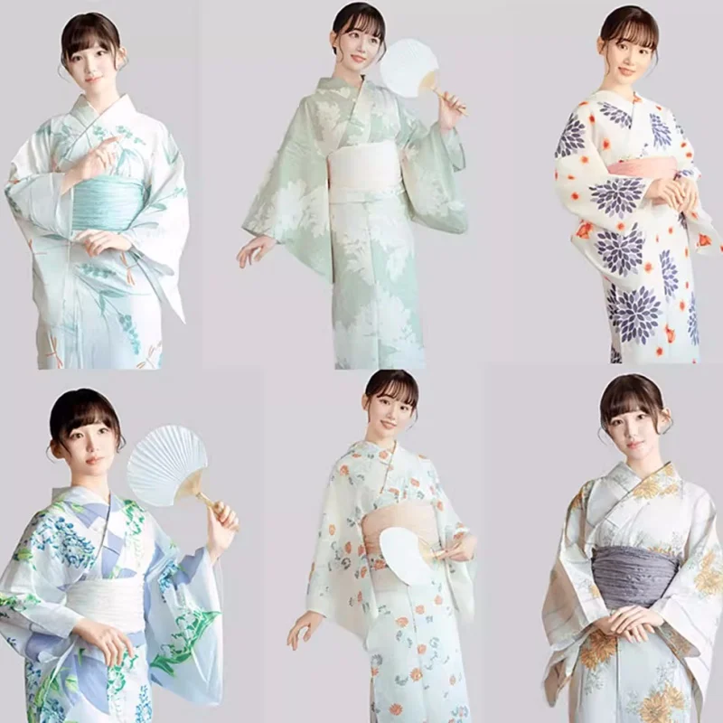 Women Japanese Traditional Kimono with Obi Cotton High Quality Floral Prints Yukata Travelling Photography Dress Cosplay Costume
Women Japanese Traditional Kimono with Obi Cotton High Quality Floral Prints Yukata Travelling Photography Dress Cosplay Costume