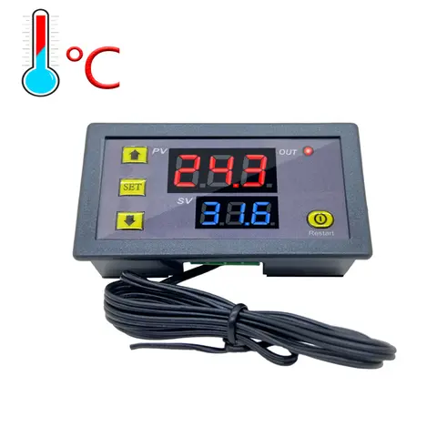 W3230 Mini Digital Temperature Controller 12V 24V 220V Thermostat Regulator Heating Cooling Control Thermoregulator With Sensor