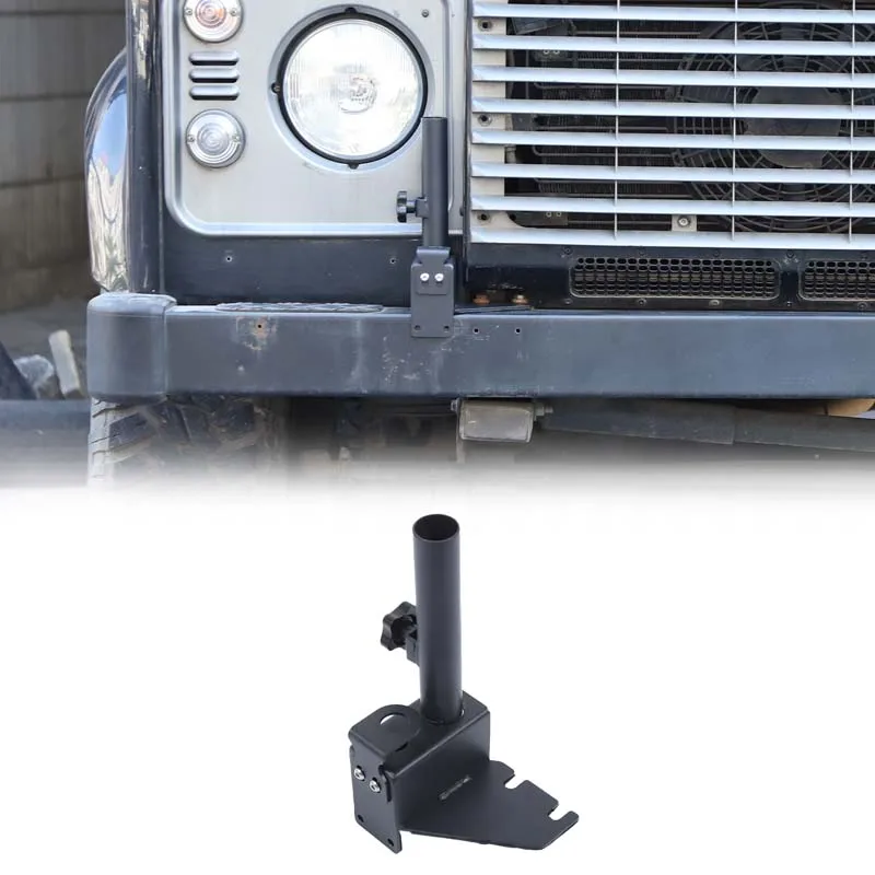 For Land Rover Defender 90 110 130 2004-2018 Carbon Steel Black Car Front Bumper Flagbar Antenna Bracket Decorative Accessories
For Land Rover Defender 90 110 130 2004-2018 Carbon Steel Black Car Front Bumper Flagbar Antenna Bracket Decorative Accessories