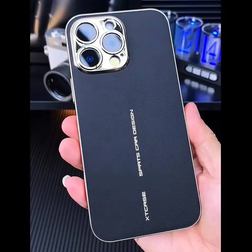 Ultra-thin Camera Protective Plastic Hard Cover for IPhone 16 Plus Case Luxury Plating Frame Leather Case For IPhone 16 Pro Max
Ultra-thin Camera Protective Plastic Hard Cover for IPhone 16 Plus Case Luxury Plating Frame Leather Case For IPhone 16 Pro Max
