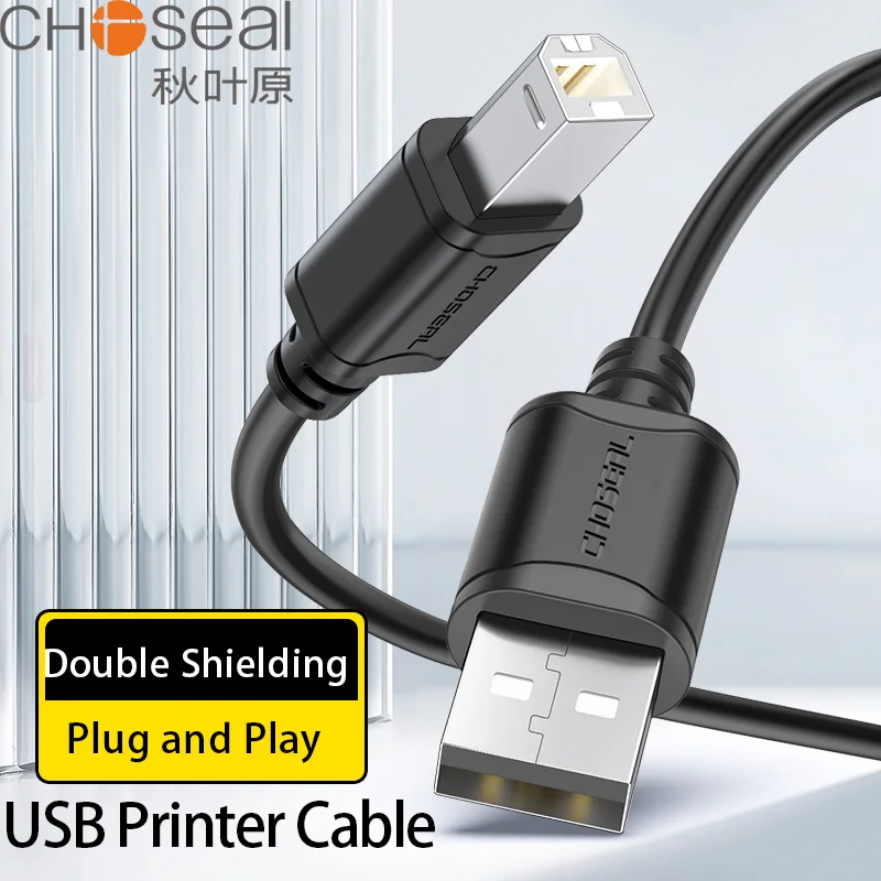 CHOSEAL USB Printer Cable USB Type B Male to A Male USB 2.0 Cable for Canon Epson HP ZJiang Label Printer USB 2.0 Printer Cable
CHOSEAL USB Printer Cable USB Type B Male to A Male USB 2.0 Cable for Canon Epson HP ZJiang Label Printer USB 2.0 Printer Cable