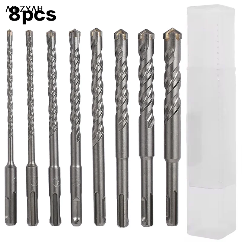【WgA】8Pcs Drill Bit Include Concrete Drill Bits And Cross-head Hammer Drill Bits (diameters 5, 6, 8, 10, 12, 14, 16, 18mm)
【WgA】8Pcs Drill Bit Include Concrete Drill Bits And Cross-head Hammer Drill Bits (diameters 5, 6, 8, 10, 12, 14, 16, 18mm)