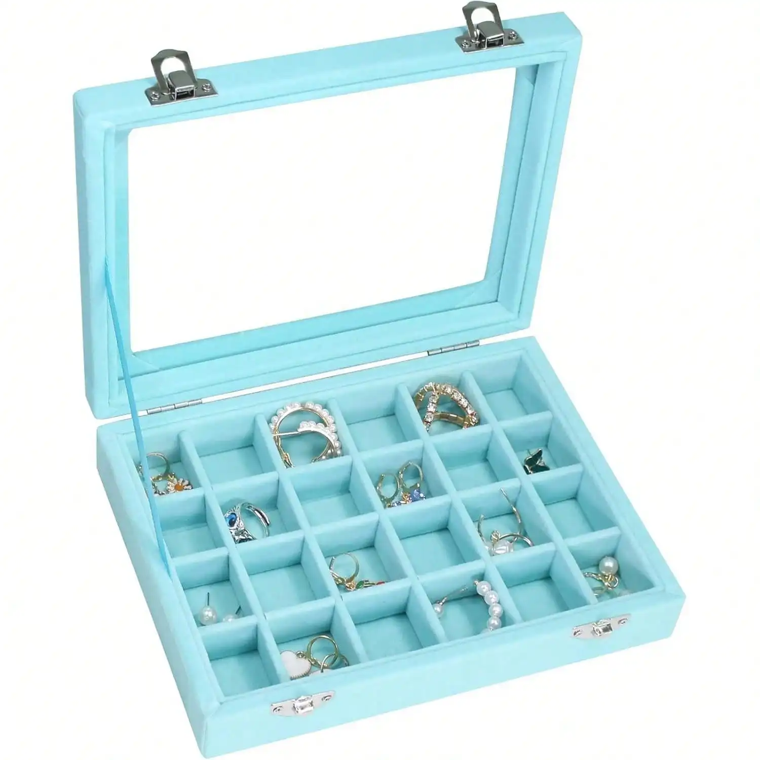 Jewelry Box 24 Grid Jewelry Ring Display Organiser Box Tray Holder Earrings Storage Case For Girls Wife Mom Women
Jewelry Box 24 Grid Jewelry Ring Display Organiser Box Tray Holder Earrings Storage Case For Girls Wife Mom Women