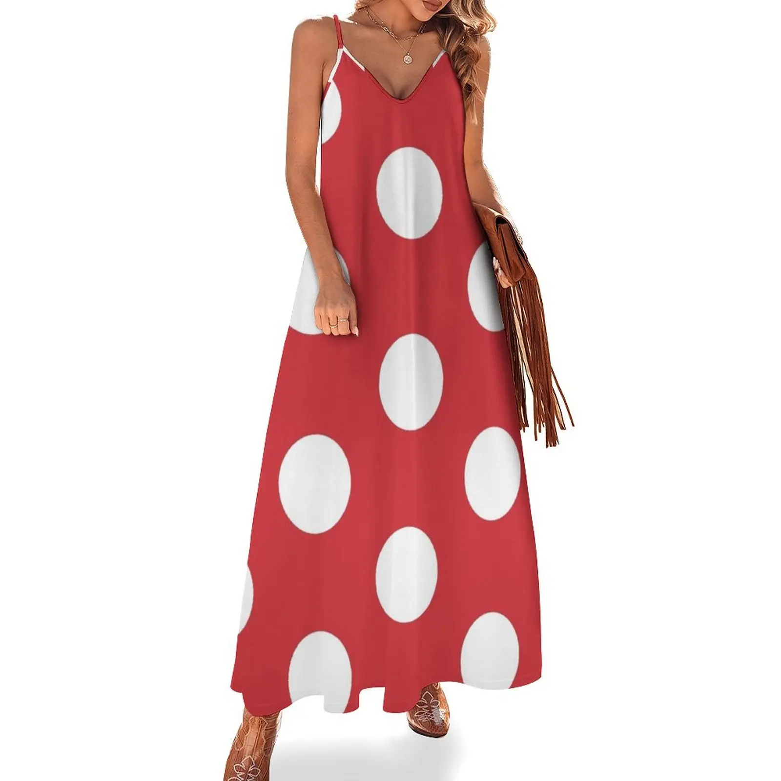 Large WHITE and RED POLKA DOTS Sleeveless Dress clothes summer women's dress 2025 Dress
Large WHITE and RED POLKA DOTS Sleeveless Dress clothes summer women's dress 2025 Dress