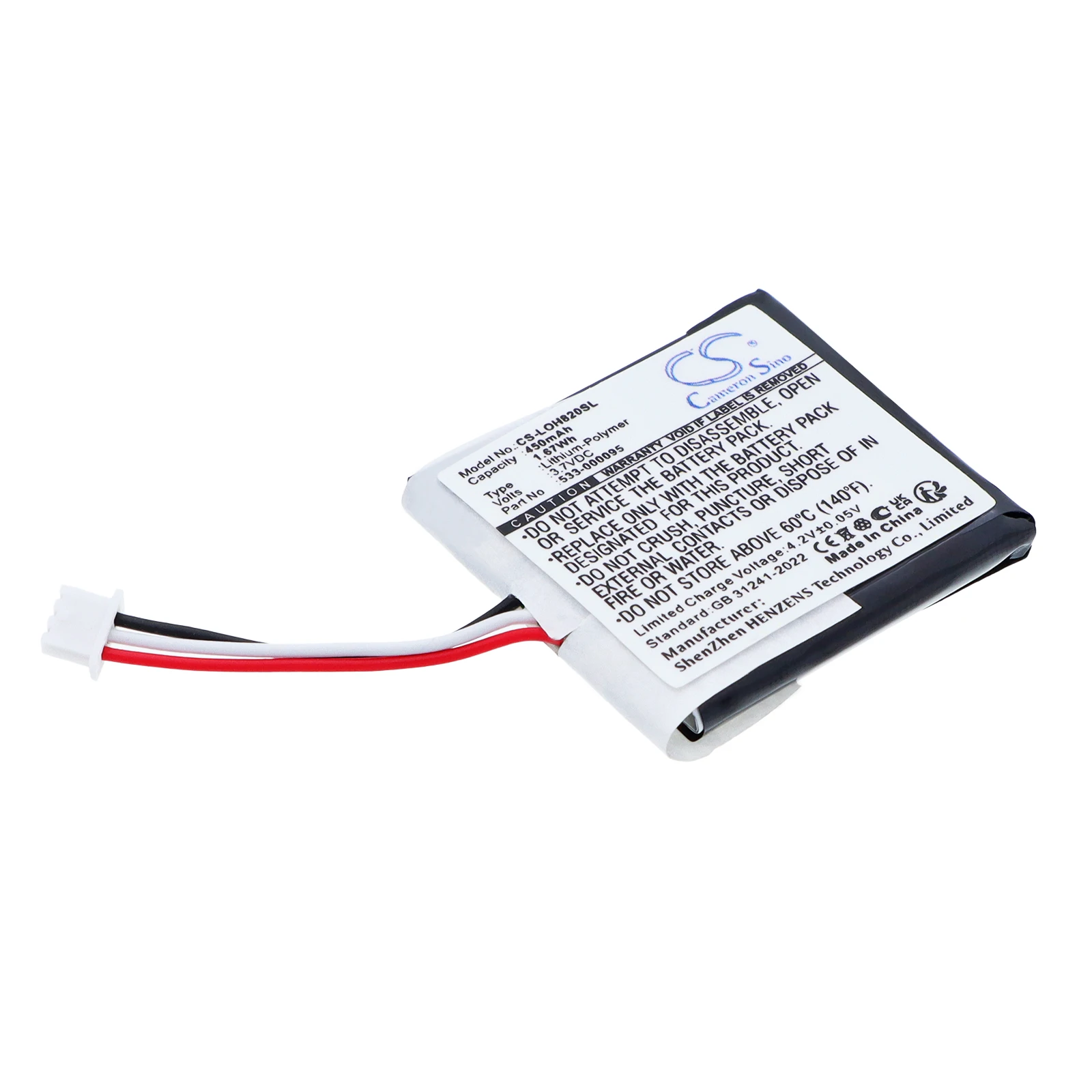 Cameron Sino 450mAh Battery 533-000095 for Logitech H820e
Cameron Sino 450mAh Battery 533-000095 for Logitech H820e