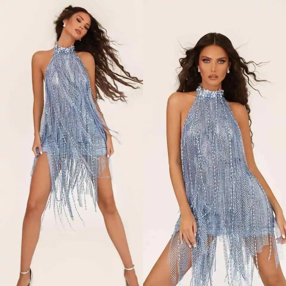 Sexy Evening Prom Dress Mermaid Customized Sequined Lace Sleeveless Halter Bridal Gowns Formal Occasion Vestidos De Novia
Sexy Evening Prom Dress Mermaid Customized Sequined Lace Sleeveless Halter Bridal Gowns Formal Occasion Vestidos De Novia