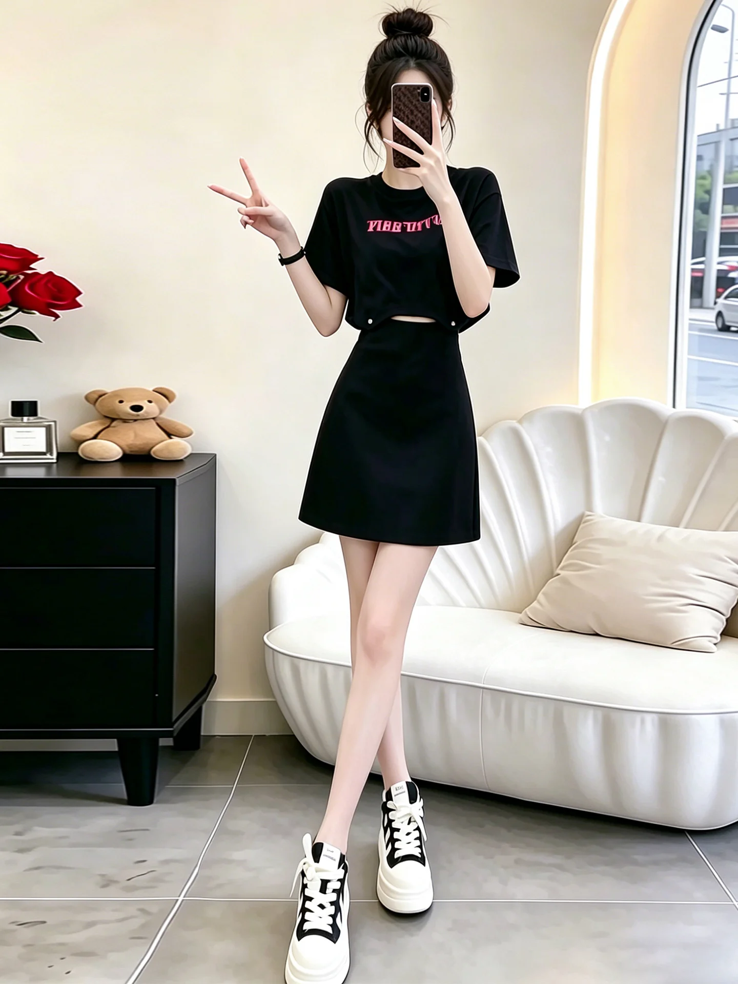 Slim Fit Black Dress Korean Style Fashionable Ageless Design Summer 2026 Women's Casual Polyester Fiber Skirt A-Line Skirt
Slim Fit Black Dress Korean Style Fashionable Ageless Design Summer 2026 Women's Casual Polyester Fiber Skirt A-Line Skirt