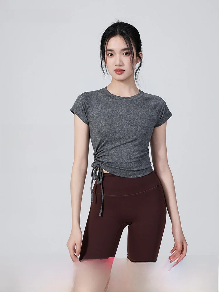 Annerun Women's Fitness Clothing Short Sleeve T-Shirt Drawstring Slimming Quick Dry Running Yoga Sportswear Polyester Spandex
Annerun Women's Fitness Clothing Short Sleeve T-Shirt Drawstring Slimming Quick Dry Running Yoga Sportswear Polyester Spandex