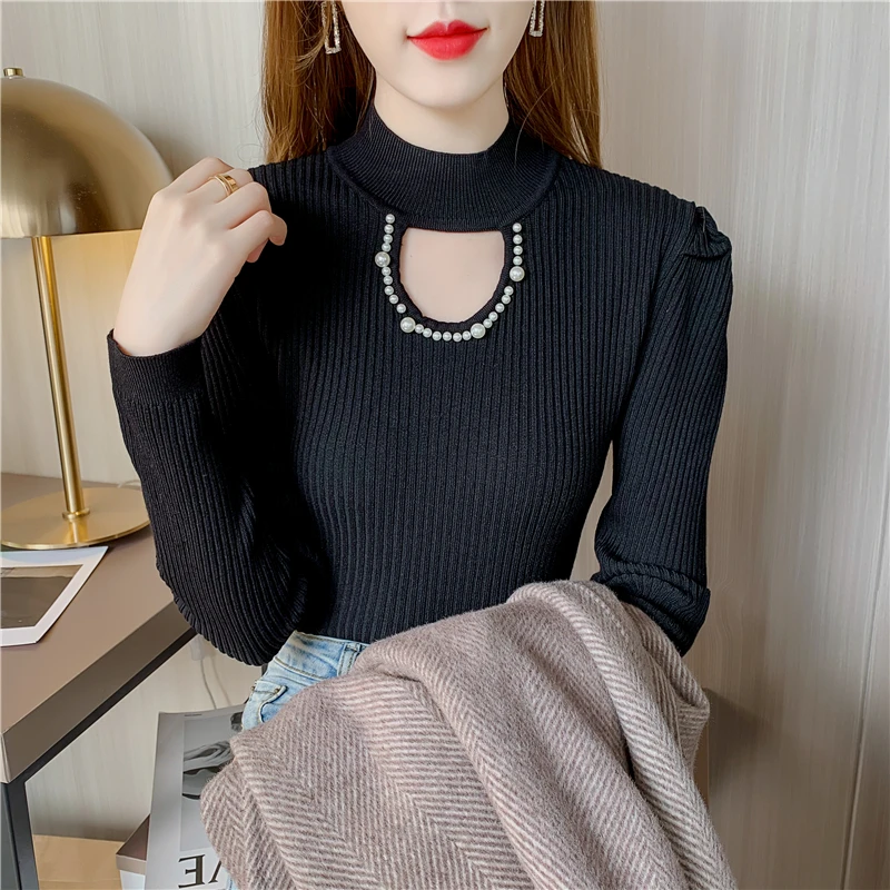Ladies Hollow Out Nail Bead Pullover Sweater Women Clothing Girls Autumn Casual Knitwear Female Woman OL Sweaters BPy2642
Ladies Hollow Out Nail Bead Pullover Sweater Women Clothing Girls Autumn Casual Knitwear Female Woman OL Sweaters BPy2642