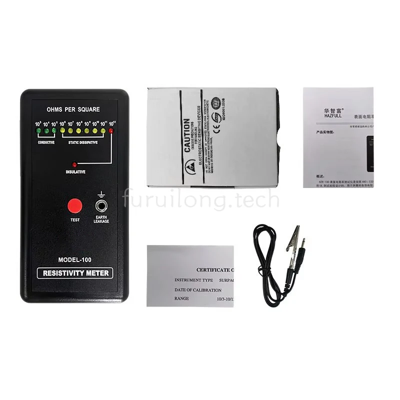 MODEL-100 Anti static Tester Surface Resistance Tester Resistance Meter Electrostatic Detection
MODEL-100 Anti static Tester Surface Resistance Tester Resistance Meter Electrostatic Detection